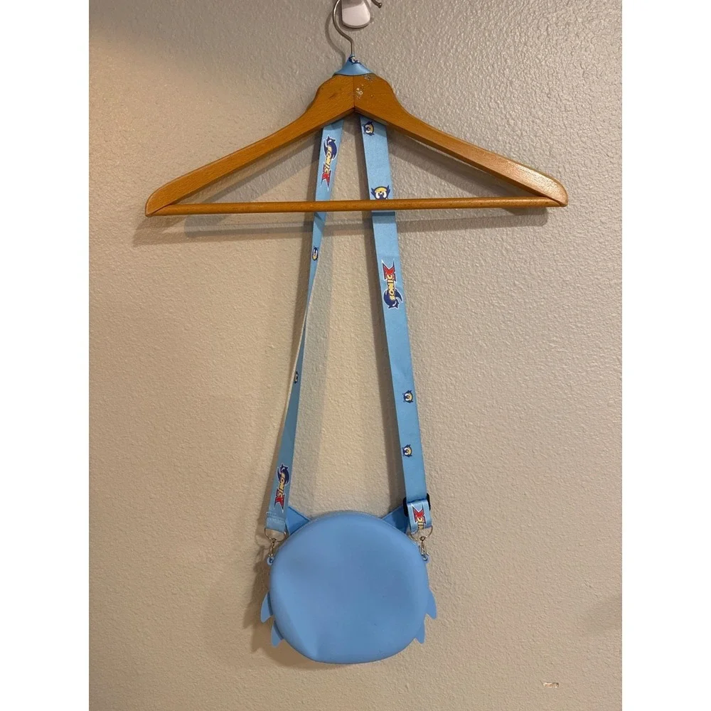 Sega Sonic the Hedgehog Silicone Crossbody Bag Kids Blue Sonic X Purse‎